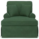 vidaXL Chaise lounge avec jupe Vert Jungle 91 x 157 x 91 cm