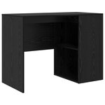 vidaXL Bureau d'angle en chêne noir 102x88x75 cm en bois d'ingénierie