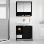 vidaXL Ensemble de mobilier de salle de bain 2 Pièces Chêne noir