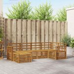 vidaXL Ensemble de canapés d'extérieur 6 pc Naturel Polyester