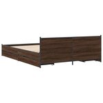 vidaXL Cadre de lit et tiroirs chêne marron 120x200 cm bois ingénierie
