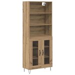 vidaXL Haut Armoire Chêne artisanal 69 5 x 34 x 180 cm