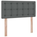 vidaXL Lit avec rangement et matelas Gris foncé 90 x 190 cm Velours