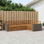 vidaXL Ensemble de canapés d'extérieur 4 Pièces Naturel