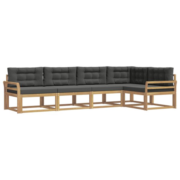 vidaXL Ensemble de canapés d'extérieur 4 pc Blanc et anthracite