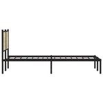 vidaXL Cadre de lit en métal sans matelas chêne sonoma 140x190 cm