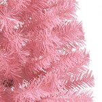 vidaXL Demi sapin de Noël artificiel avec support Rose 210 cm PVC