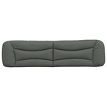 vidaXL Coussin de tête de lit Hvar gris foncé 200 cm tissu