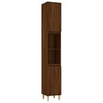 vidaXL Armoire de bain chêne marron 30x30x190 cm bois d'ingénierie