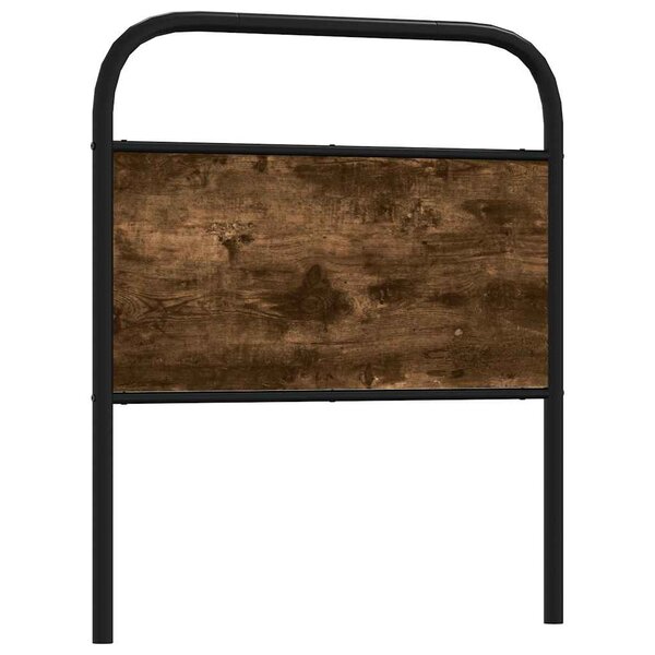 vidaXL Tête de lit chêne fumé 80 cm acier et bois d'ingénierie