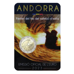 2 euros commémorative Andorre 2023 BU - Festival du Solstice d'été.