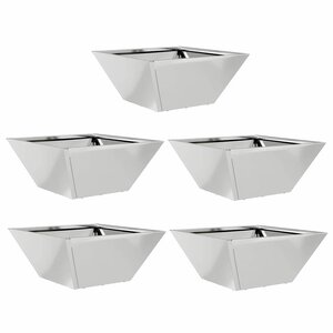 vidaXL Cache-pot de jardin 5 Pièces Argent 35 x 35 x 15 cm