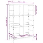 vidaXL Bibliothèque chêne marron 78 5x33x117 5 cm bois d'ingénierie