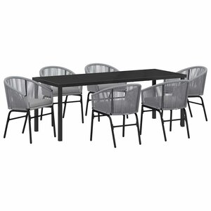 vidaXL Ensemble de salle à manger pour jardin 7 Pièces Anthracite