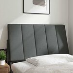 vidaXL Coussin de tête de lit Hanko gris foncé 80 cm tissu