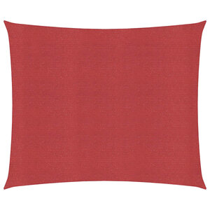 vidaXL Voile d'ombrage 160 g/m² Rouge 6x6 m PEHD