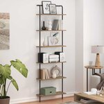 vidaXL Étagère chêne artisanal 60 x 24 x 203 cm Bois d'ingénierie