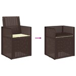 vidaXL Chaises de jardin salle à manger 2 Pièces Marron et crème PP