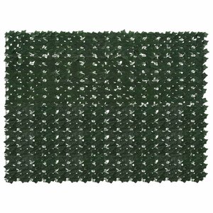 vidaXL Écran de balcon avec feuilles Vert foncé 200 x 150 cm