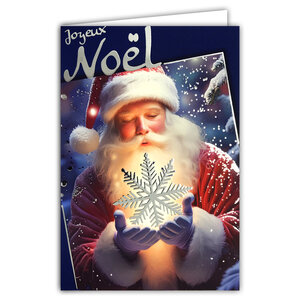 61-5843 Carte Joyeux Noël avec enveloppe blanche 12x17 5cm