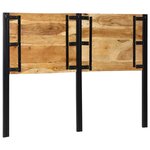 vidaXL Tête de lit 140 cm bois massif d'acacia et fer
