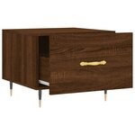 vidaXL Table basse Chêne marron 50x50x40 cm Bois d'ingénierie