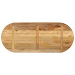 vidaXL Dessus de table 110x40x3 8cm ovale bois massif de manguier brut