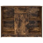 vidaXL Buffet avec tiroir chêne fumé 101x35x76 cm bois d'ingénierie