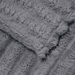 vidaXL Jeté Gris foncé 240 x 220 cm Toison