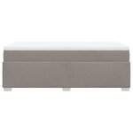 vidaXL Sommier à lattes de lit avec matelas Taupe 80x200 cm Tissu