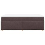 vidaXL Sommier à lattes de lit avec matelas Marron foncé 100x200 cm