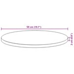 vidaXL Dessus de table rond Ø50x2 cm bois massif d'acacia