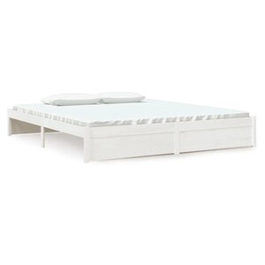 vidaXL Cadre de lit sans matelas blanc bois massif 180x200 cm