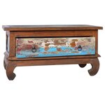 vidaXL Table basse 80x50x40 cm Bois de teck récupéré