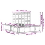 vidaXL Cadre de lit Brun cire 140 x 190 cm Pin massif