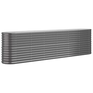 vidaXL Lit surélevé de jardin Acier galvanisé Anthracite