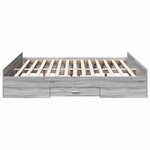 vidaXL Cadre de lit à tiroirs sonoma gris 180x200 cm bois d'ingénierie