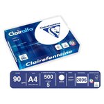 Ramette 500 Feuilles Papier 90g A4 210x297 mm Certifié FSC Blanc CLAIRALFA