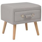 vidaXL Table de chevet Gris 40x35x40 cm Tissu