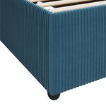 vidaXL Cadre de lit avec matelas Bleu 140 x 200 cm tissu