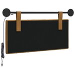 vidaXL Tête de lit suspendue Marron Velours