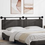 vidaXL Tête de lit suspendue Noir PU antique
