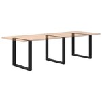 vidaXL Pieds de table à manger en U 3 pièces Noir 90 x (72-73) cm Acier