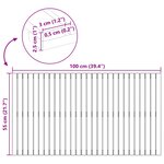 vidaXL Tapis de bain Uni Marron 100 x 55 cm bois