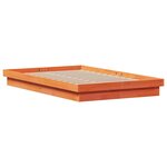 vidaXL Cadre de lit à LED sans matelas 135x190 cm bois massif