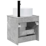 vidaXL Meuble de lavabo mural Gris béton 49 x 44 5 x 65 5 cm