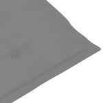 vidaXL Chaises de jardin lot de 6 avec coussins gris Bois teck massif