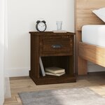 vidaXL Table de chevet chêne marron 39x39x47 5 cm bois d'ingénierie