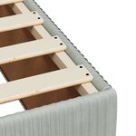 vidaXL Cadre de lit Gris clair 90x190 cm Velours
