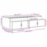 vidaXL Lit de rangement Chêne fumé 90x200 cm